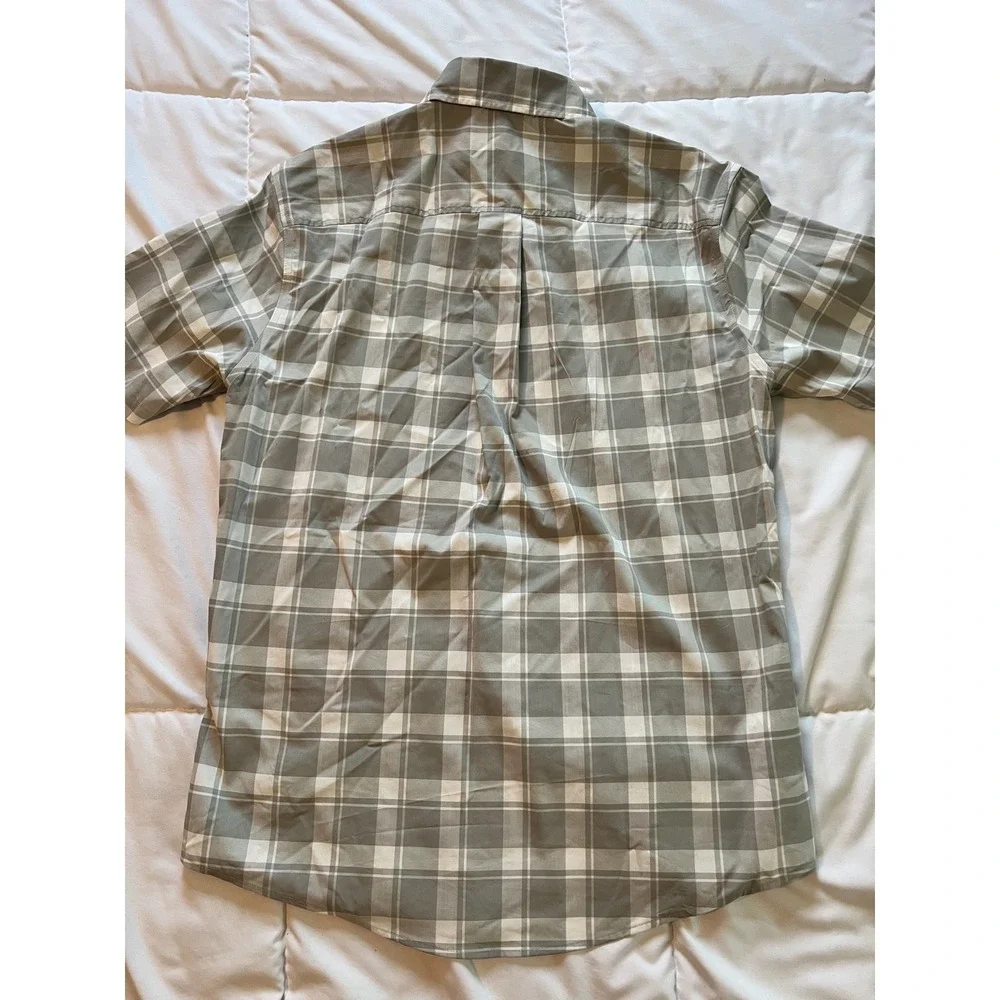 Eddie Bauer Shirt Men Small Plaid Voyager Flex Fishing Button Down (a35) - Picture 6 of 10